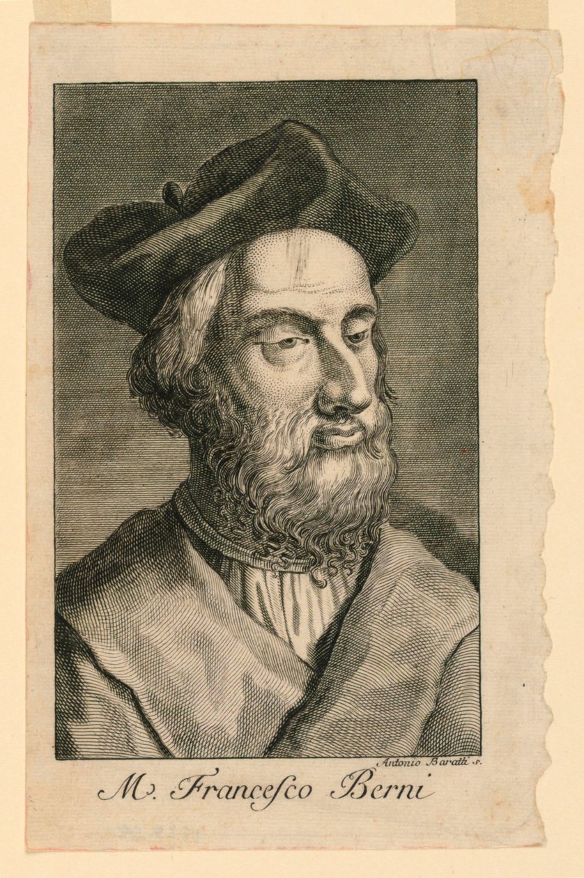 Retrato de Francesco Berni (c. 1497-1535) de Antonio Baratta