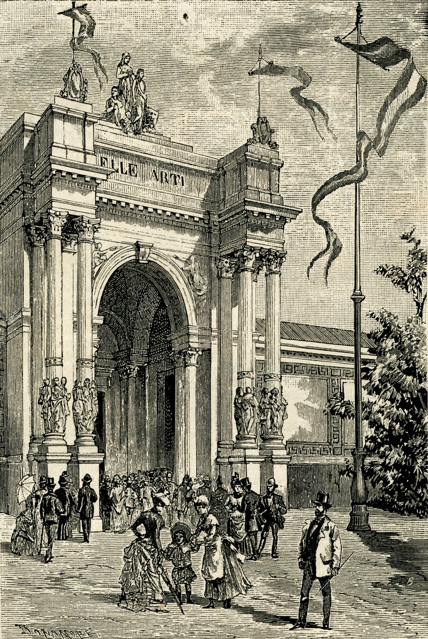 Pabellón de Bellas Artes, Exposición Emiliana, San Michele in Bosco, Bolonia, Emilia-Romaña, Italia de Antonio Bonamore