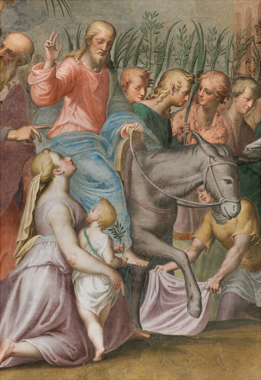 Ábside, Entrada de Jesús en Jerusalén (detalle) de Antonio Campi