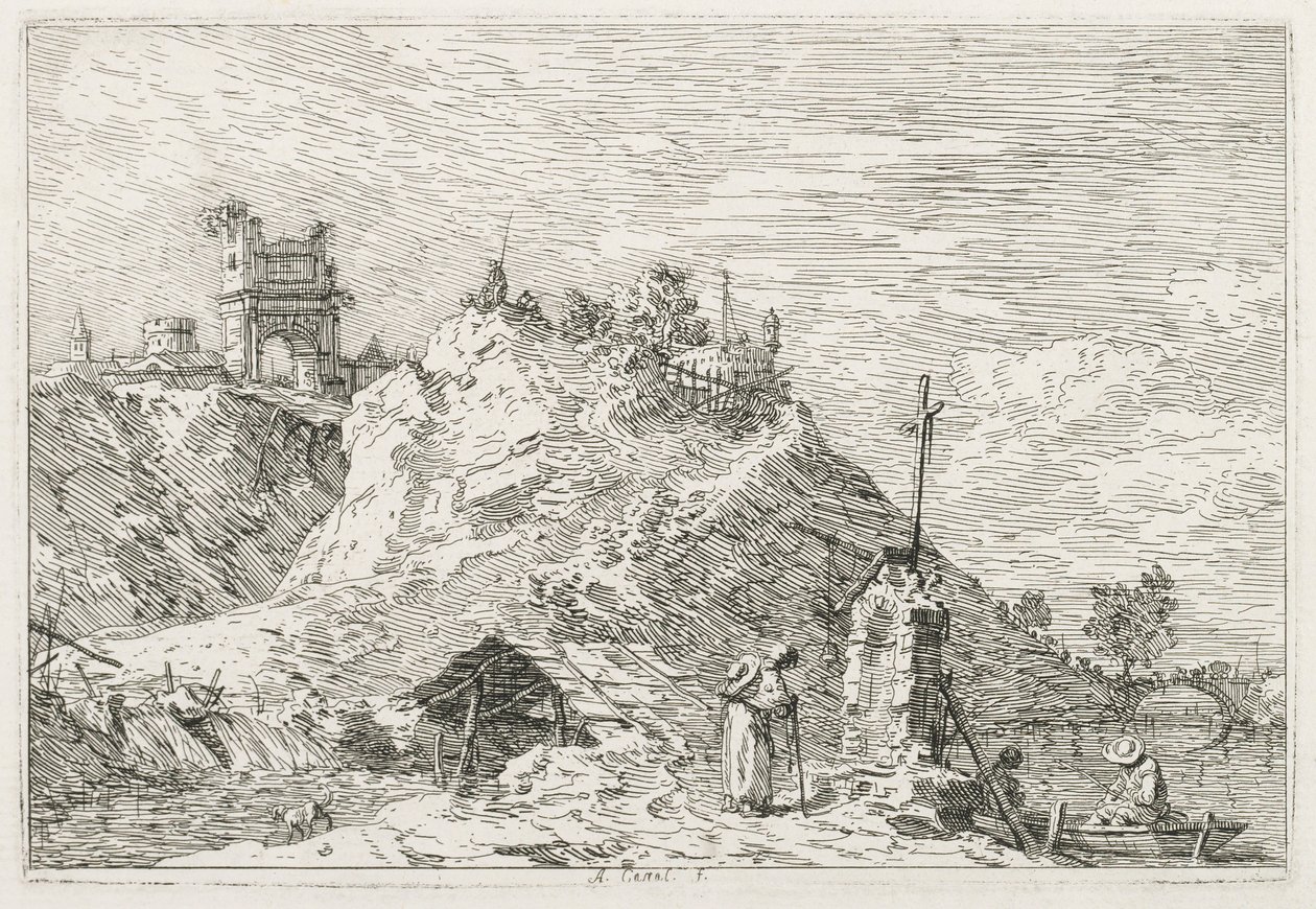 Un peregrino en oración, 1735-1746 de Giovanni Antonio Canal