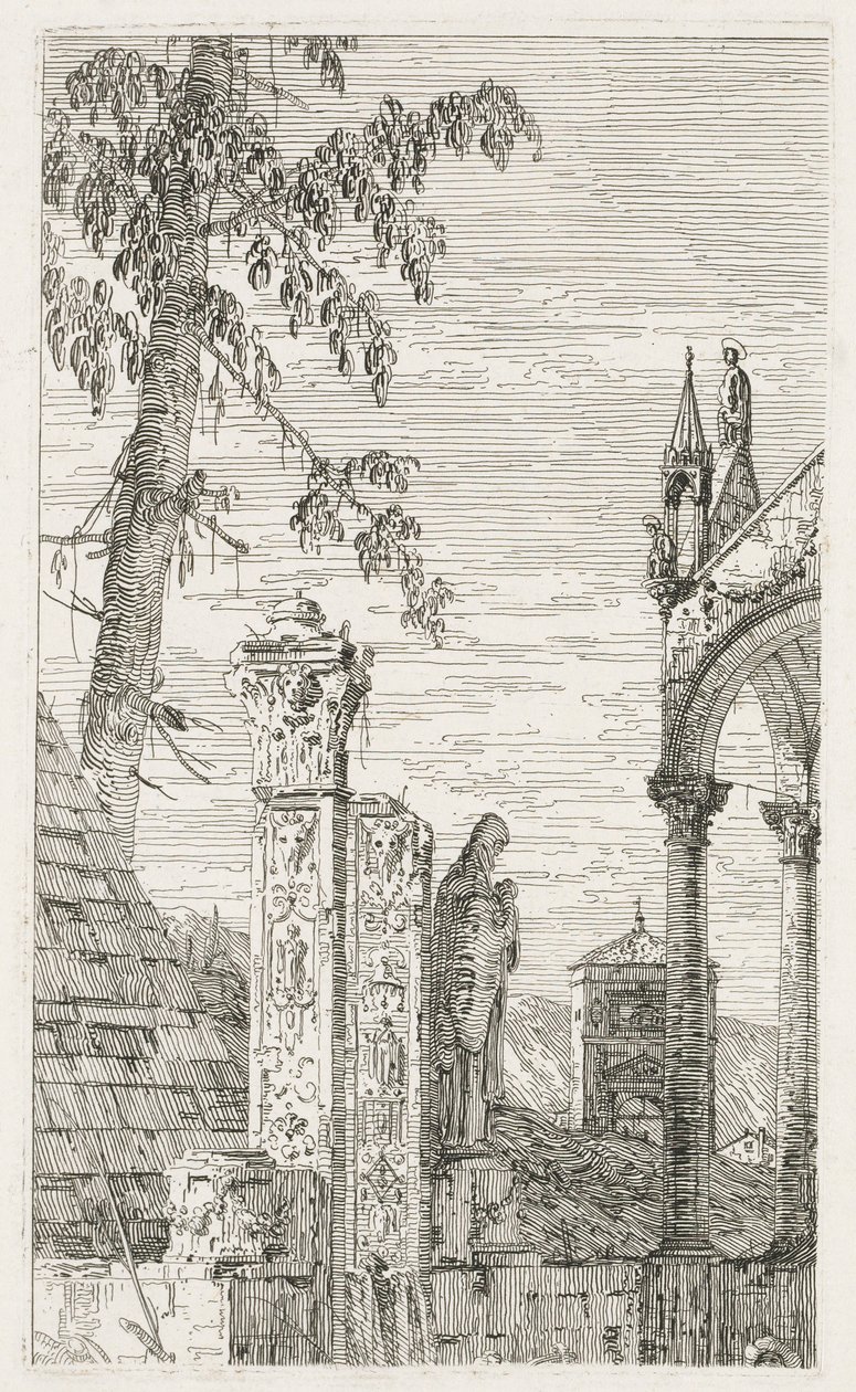 Vistas: Fragmentos de escultura, 1735-1746 de Giovanni Antonio Canal