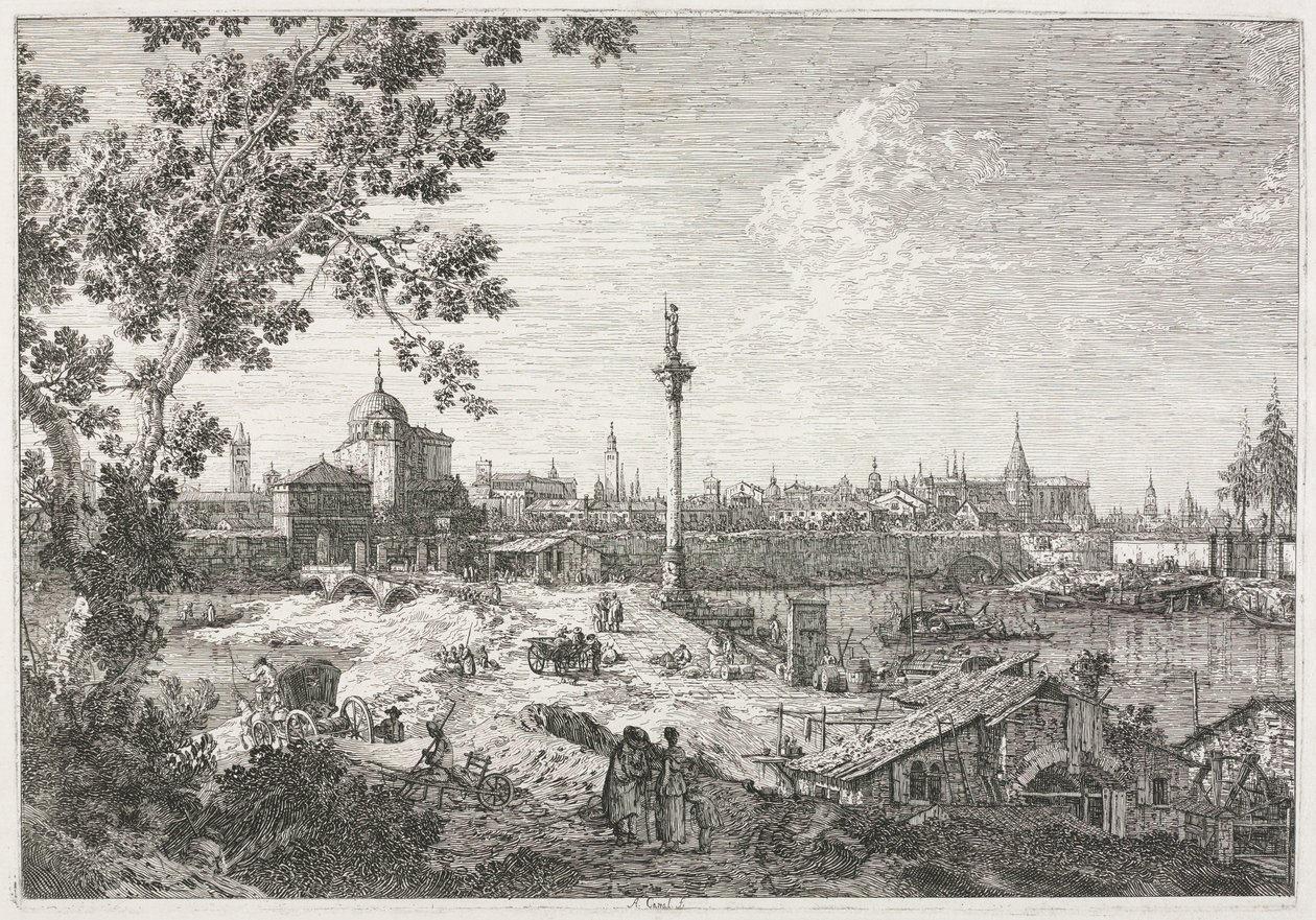 Vistas: Vista imaginaria de Padua de Antonio Canaletto
