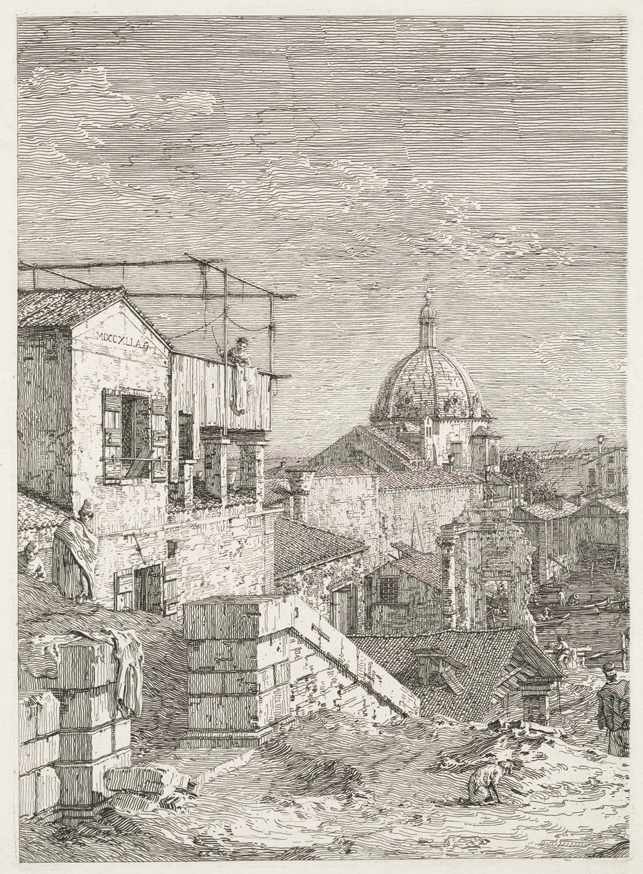 Vistas: La Maison a linscription, 1735-1746 de Giovanni Antonio Canal
