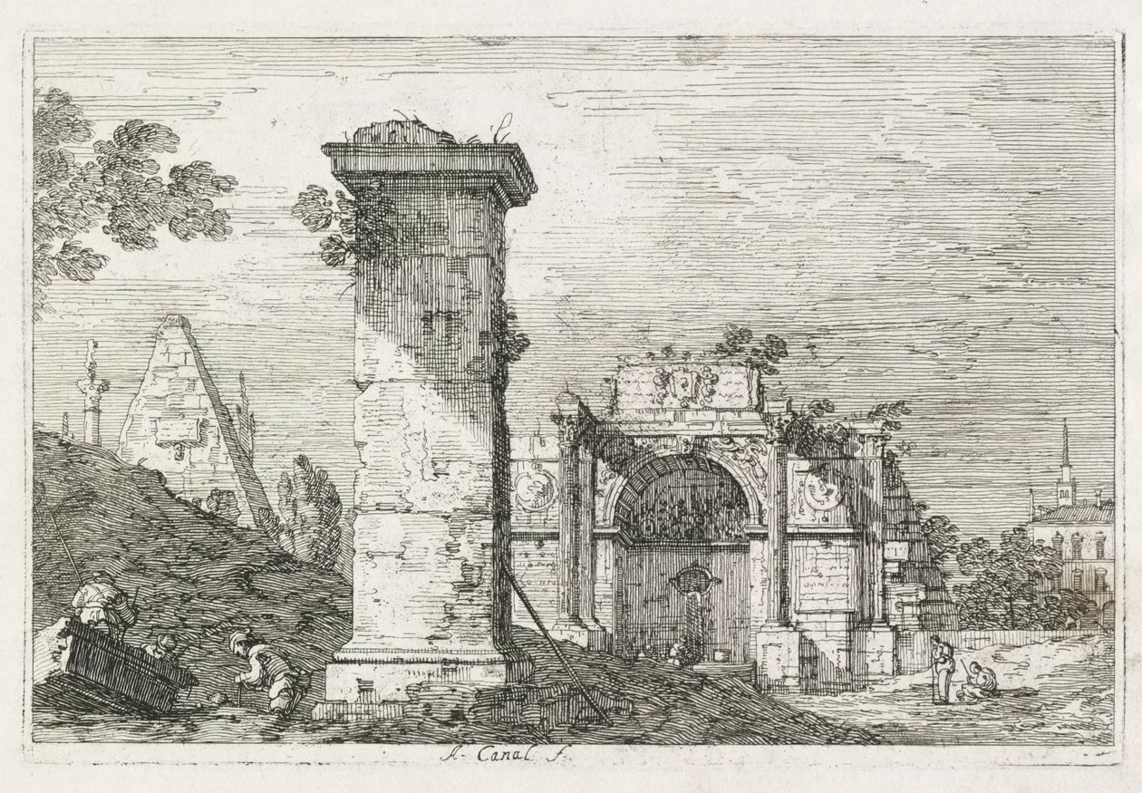 Vistas: El Pilier aislado de Antonio Canaletto
