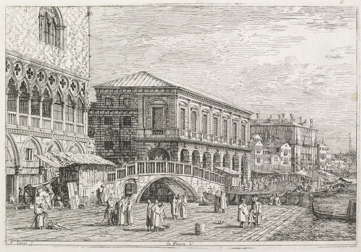 Vistas: La prisión, Venecia de Antonio Canaletto