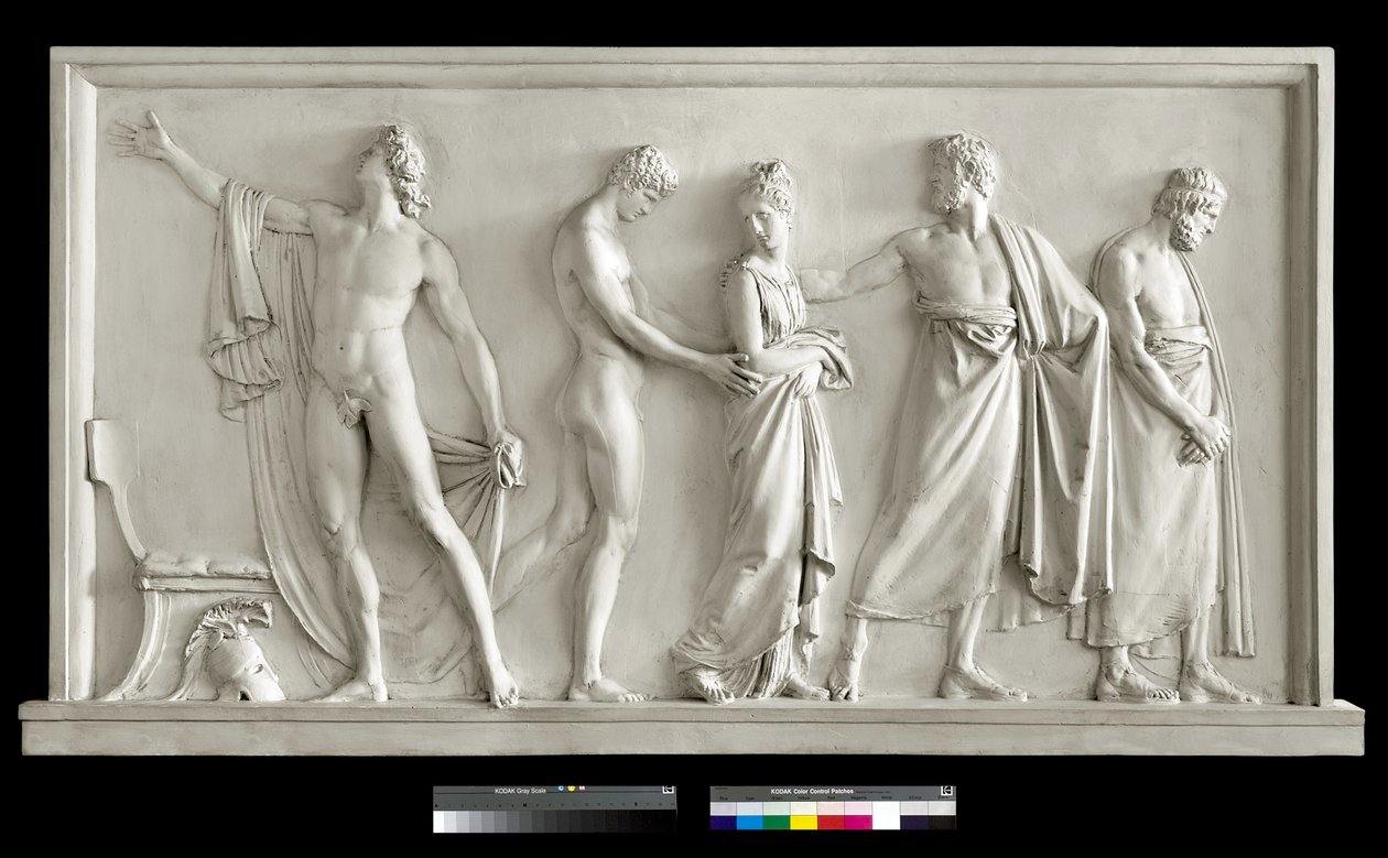 Aquiles entregando a Briseida a los heraldos de Agamenón de Antonio Canova