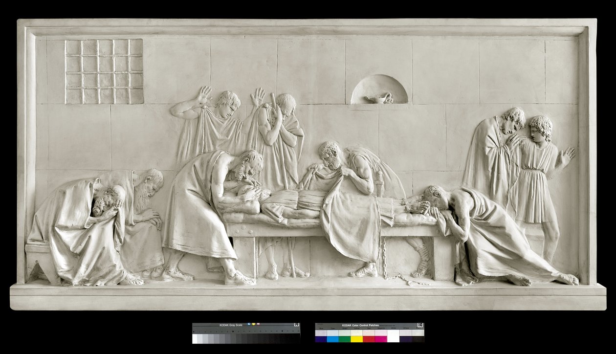 Critón cerrando los ojos de Sócrates de Antonio Canova
