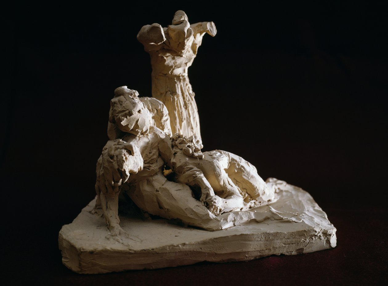 Lamentación de Cristo, boceto en terracota de Antonio Canova (1757-1822), Possagno, Véneto, Italia de Antonio Canova
