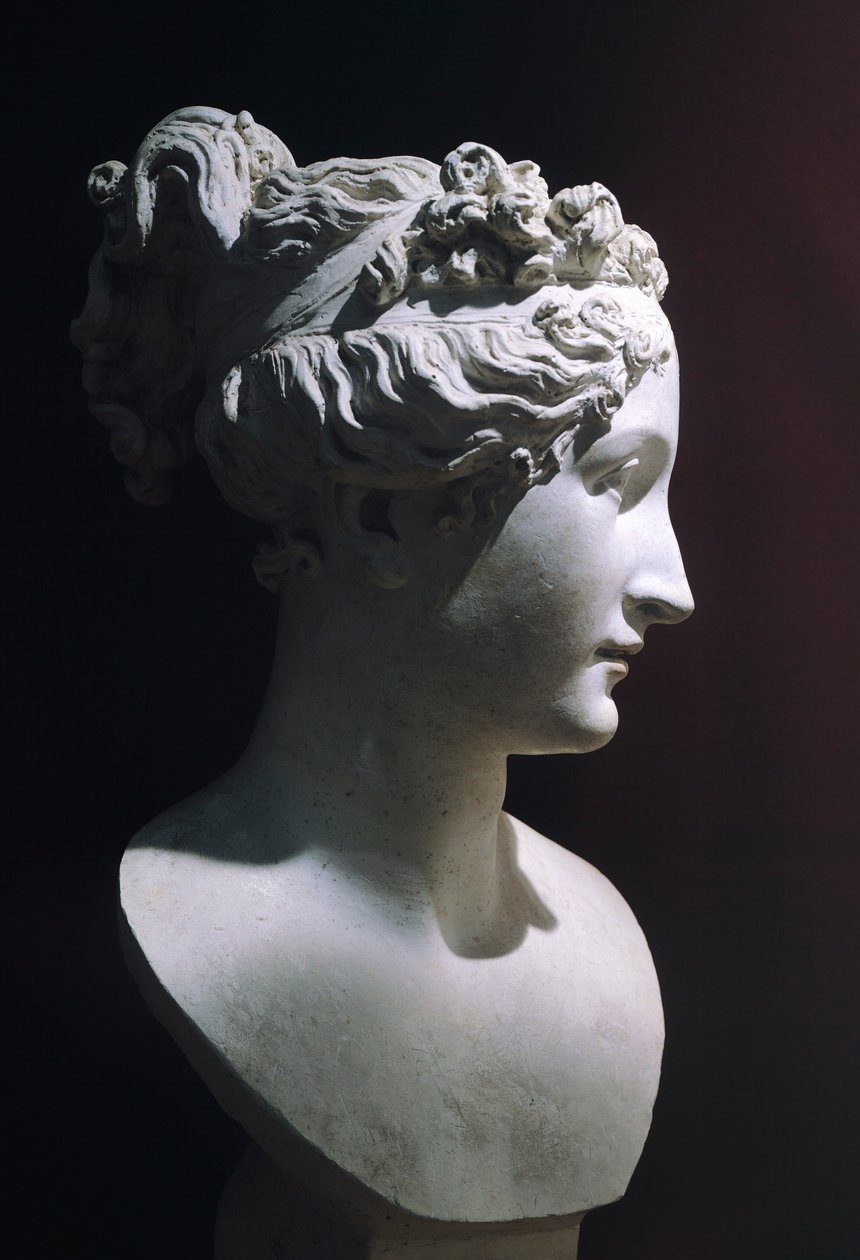 Paulina Borghese como Venus Victrix, por Antonio Canova (1757-1822), mármol blanco de Antonio Canova