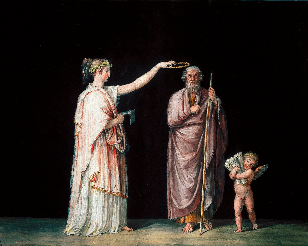 La Musa Calíope y Homero de Antonio Canova