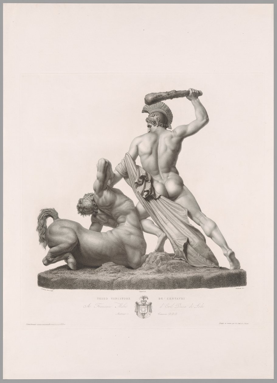 Teseo y el centauro, vista posterior, de Oeuvre de Canova de Antonio Canova