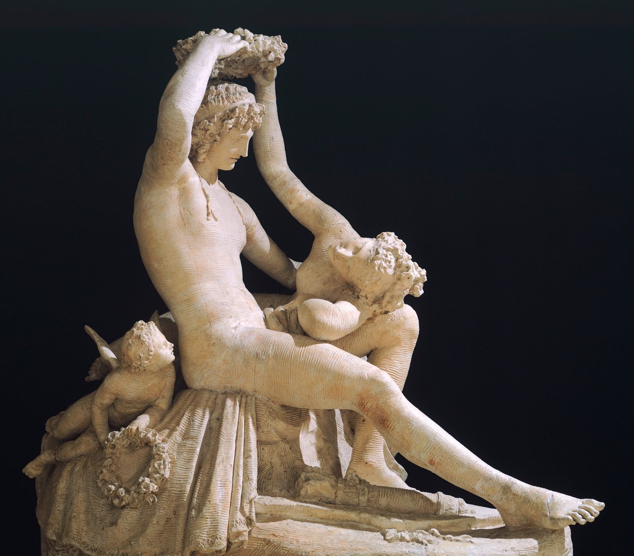Venus coronando al Amor por Antonio Canova, modelo en yeso de Antonio Canova