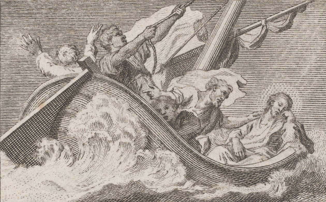 Cristo en un bote con pescadores de Antonio Capellan