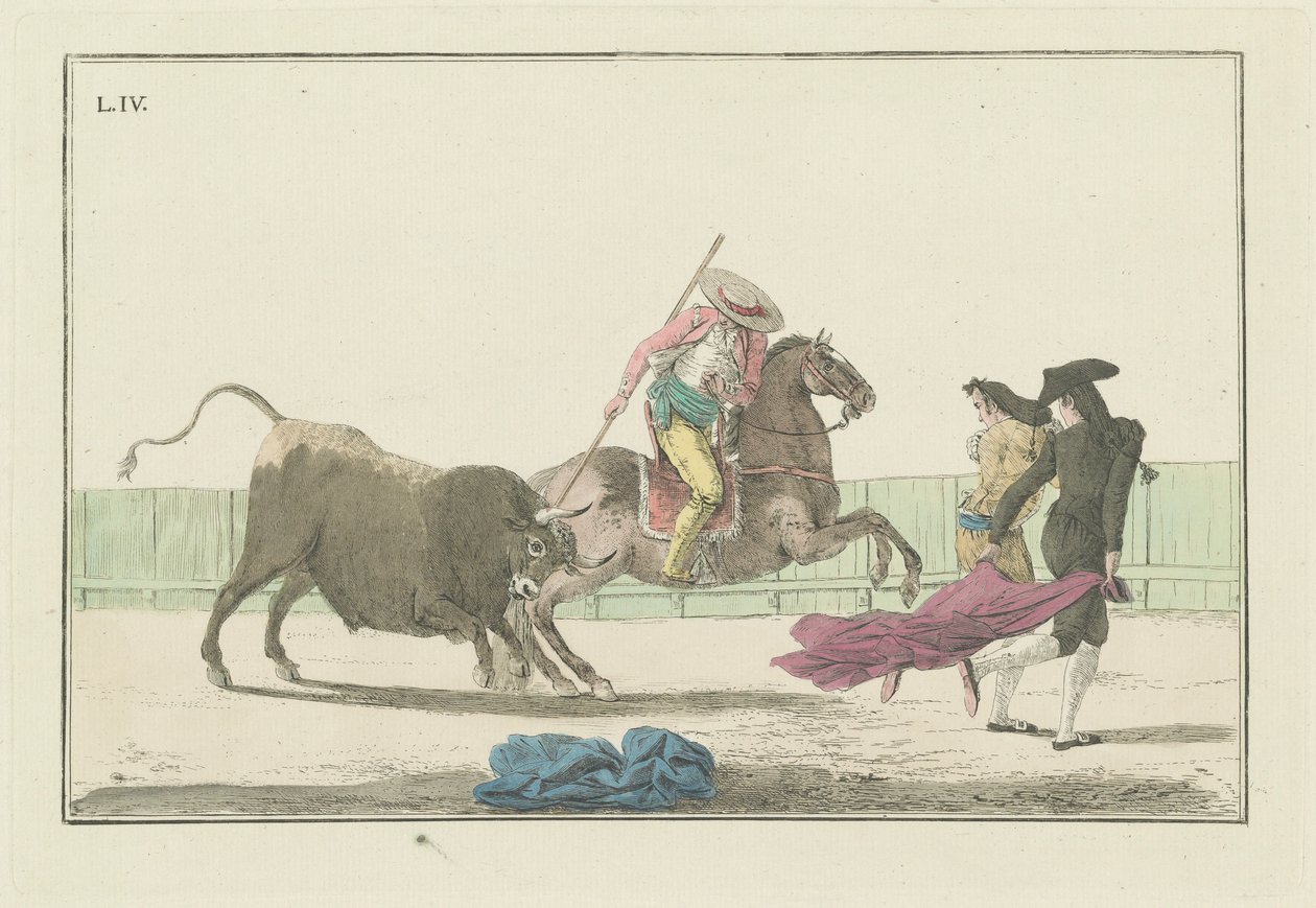 Plate IV, from the series Colección de las principales suertes de una corrida de toros (Collection of the Main Actions in a Bullfight) de Antonio Carnicero