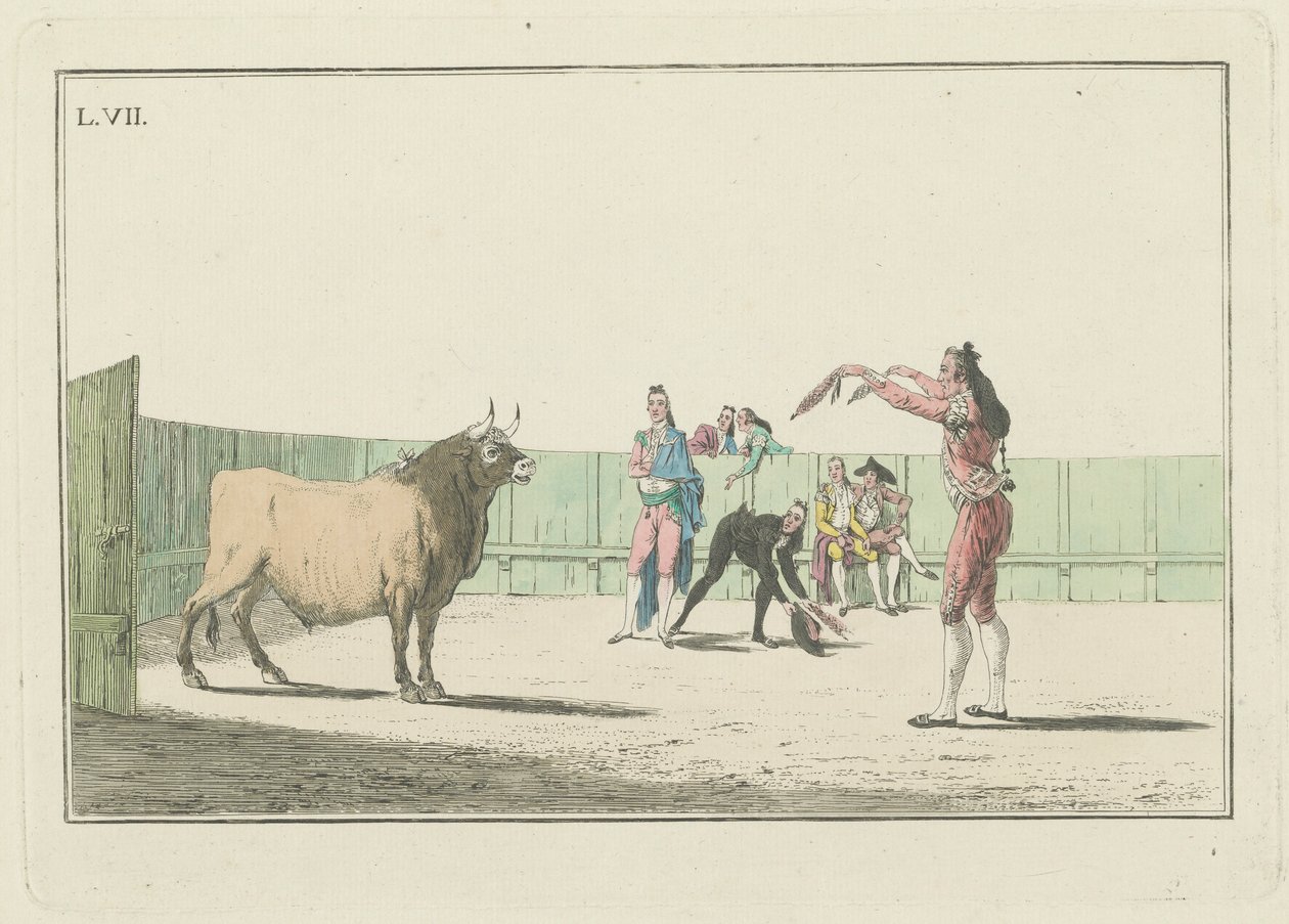 Plate VII, from the series Colección de las principales suertes de una corrida de toros (Collection of the Main Actions in a Bullfight) de Antonio Carnicero