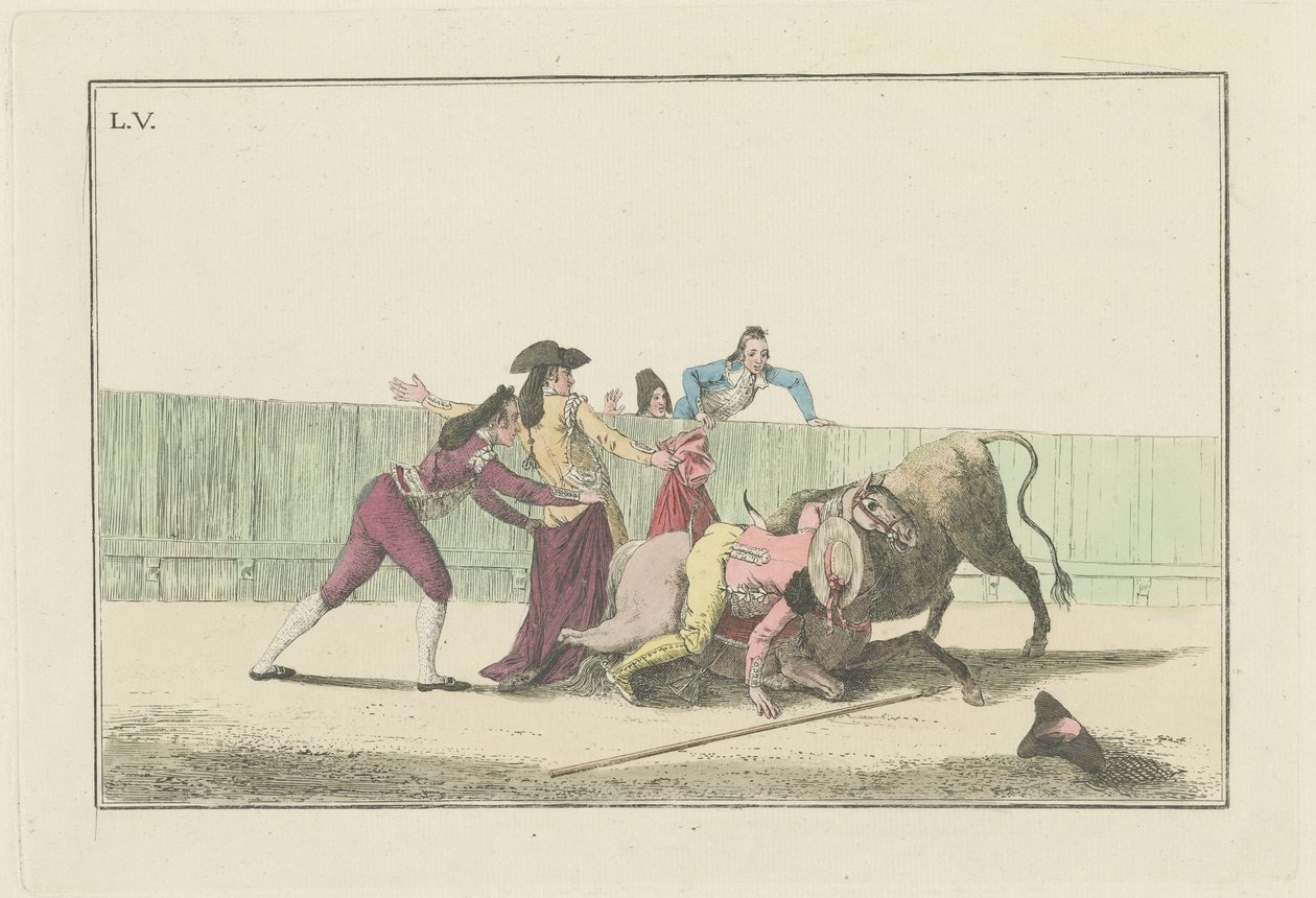 Plate V, from the series Colección de las principales suertes de una corrida de toros (Collection of the Main Actions in a Bullfight) de Antonio Carnicero