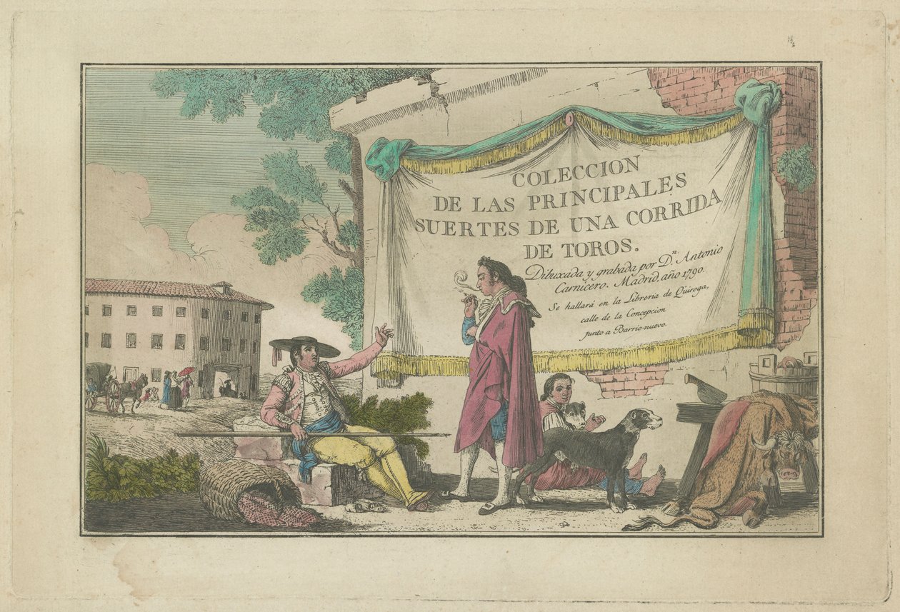 Title Plate, from the series Colección de las principales suertes de una corrida de toros (Collection of the Main Actions in a Bullfight) de Antonio Carnicero