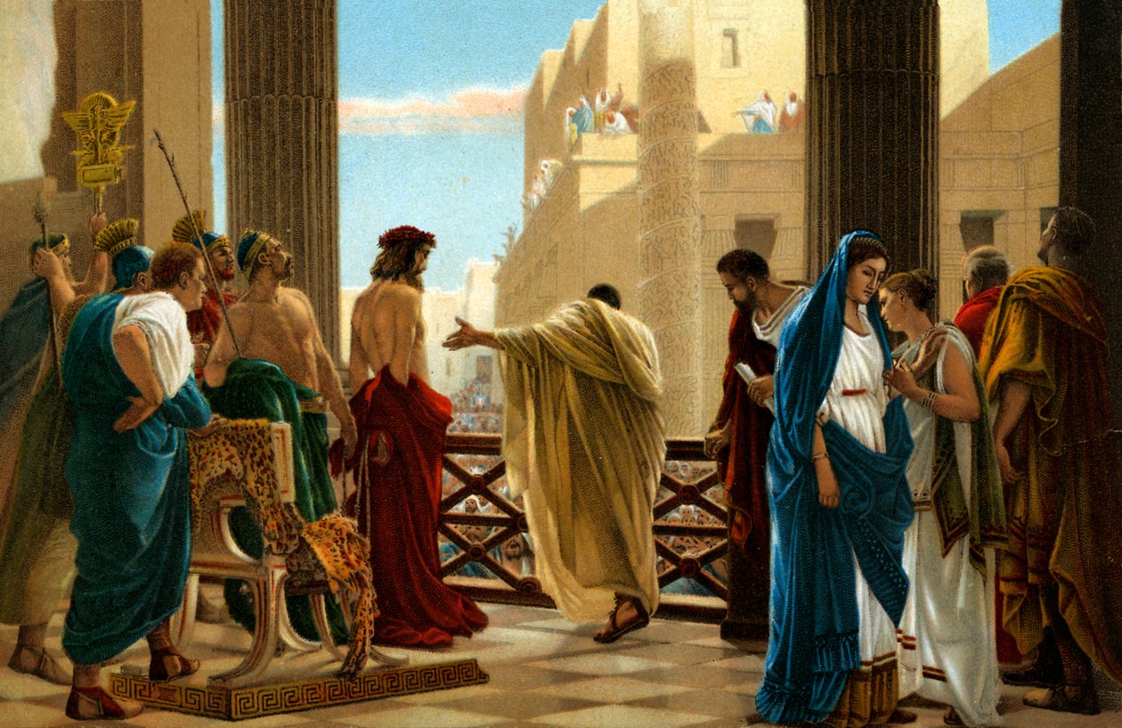 Ecce Homo, según pintura de Antonio Ciseri -Biblia de Antonio Ciseri