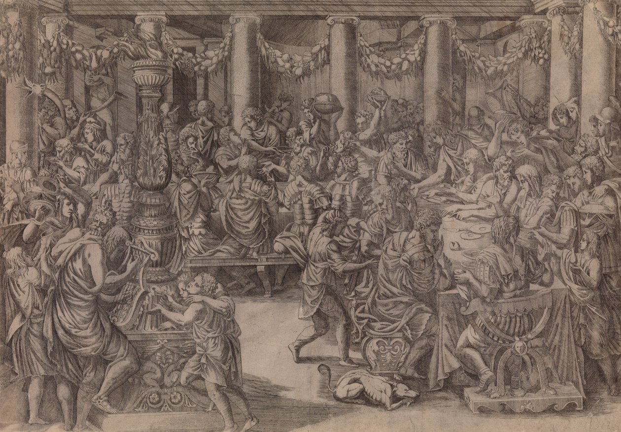 Banquete de Escipión, 1543 de Antonio Fantuzzi
