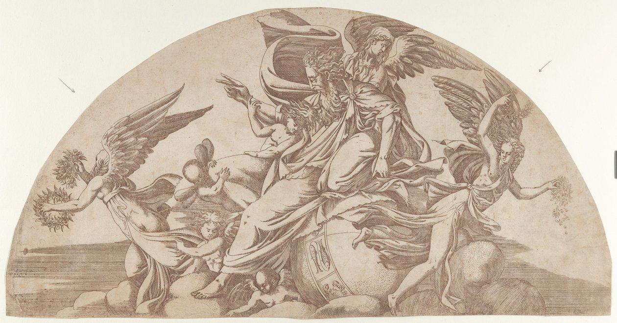 Dios sentado en el mundo, 1540-45 de Antonio Fantuzzi