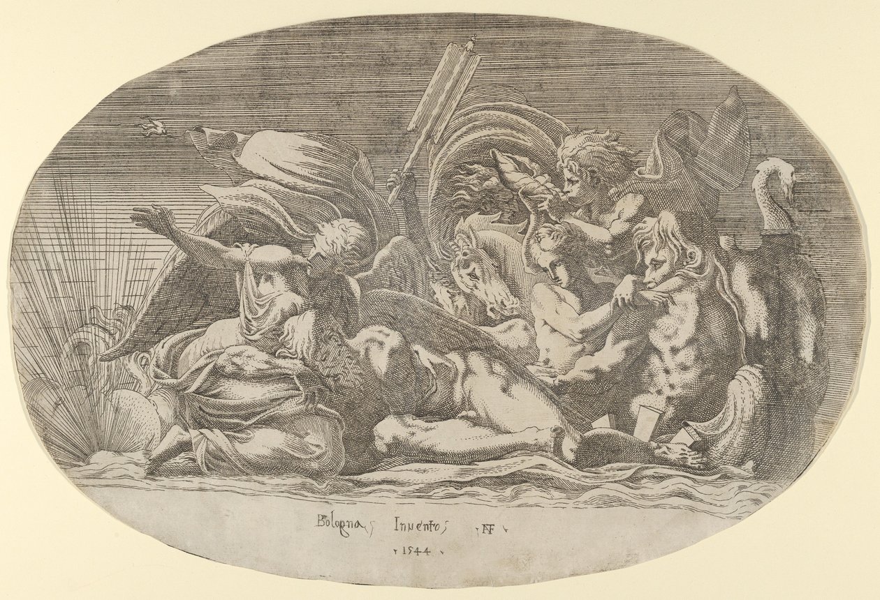 Iris, Neptuno y el sueño, 1544 de Antonio Fantuzzi