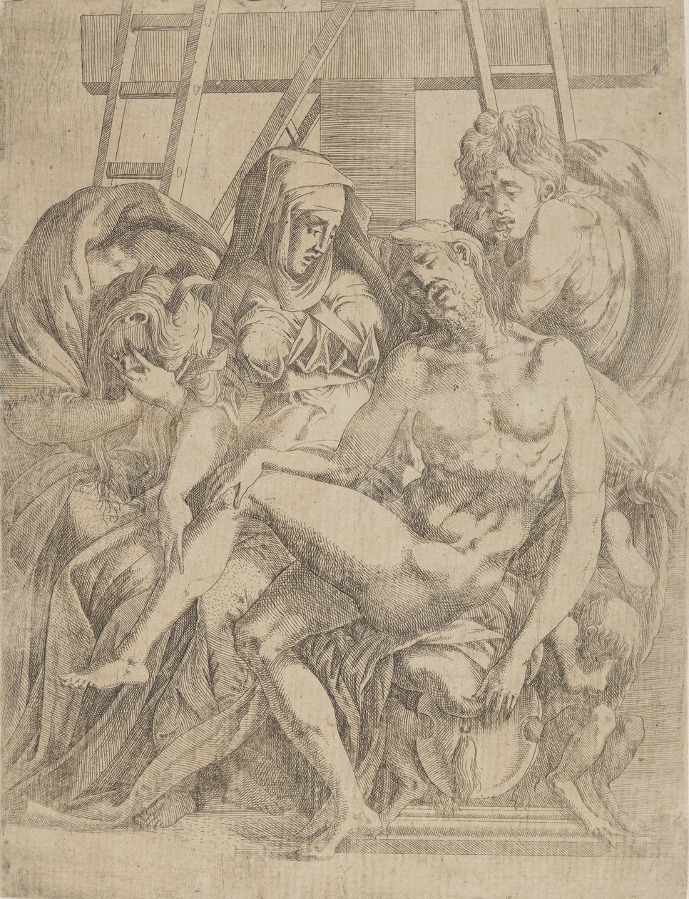 Piedad, 1540-45 de Antonio Fantuzzi