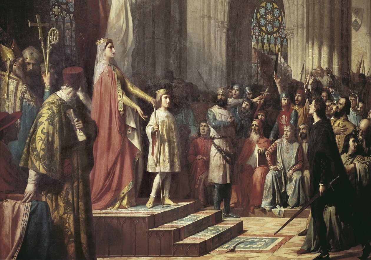 María de Molina presenta a su hijo a las Cortes de Valladolid. 1863 (óleo sobre lienzo) de Antonio Gisbert