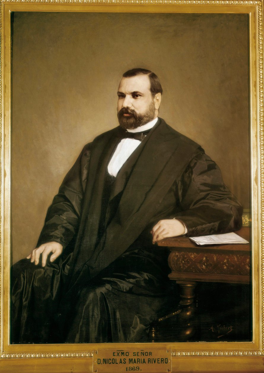 Retrato de Nicolás María Rivero (1814-1878), político español y líder del Partido Demócrata de Antonio Gisbert