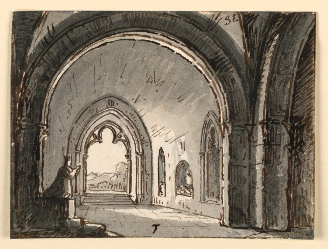 Interior de la Iglesia Cerca de Faenza de Antonio Giuseppe Basoli