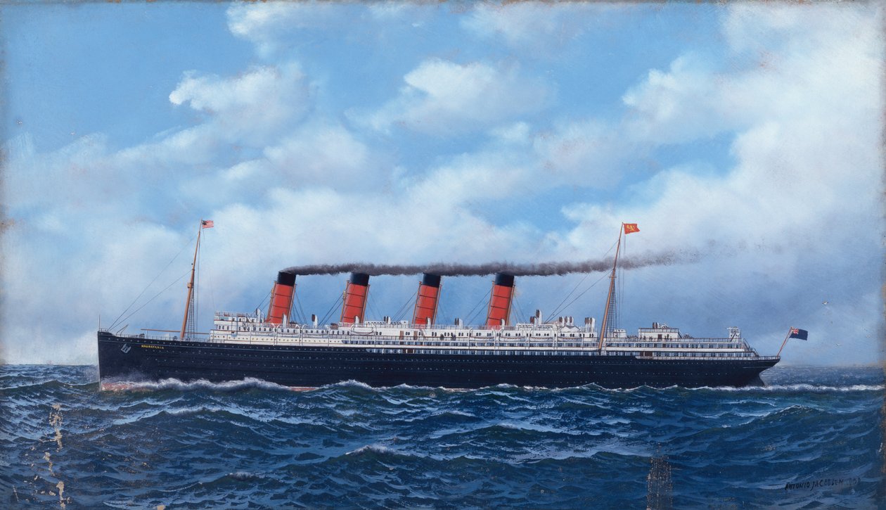 El transatlántico Mauretania de Cunard de Antonio Jacobsen