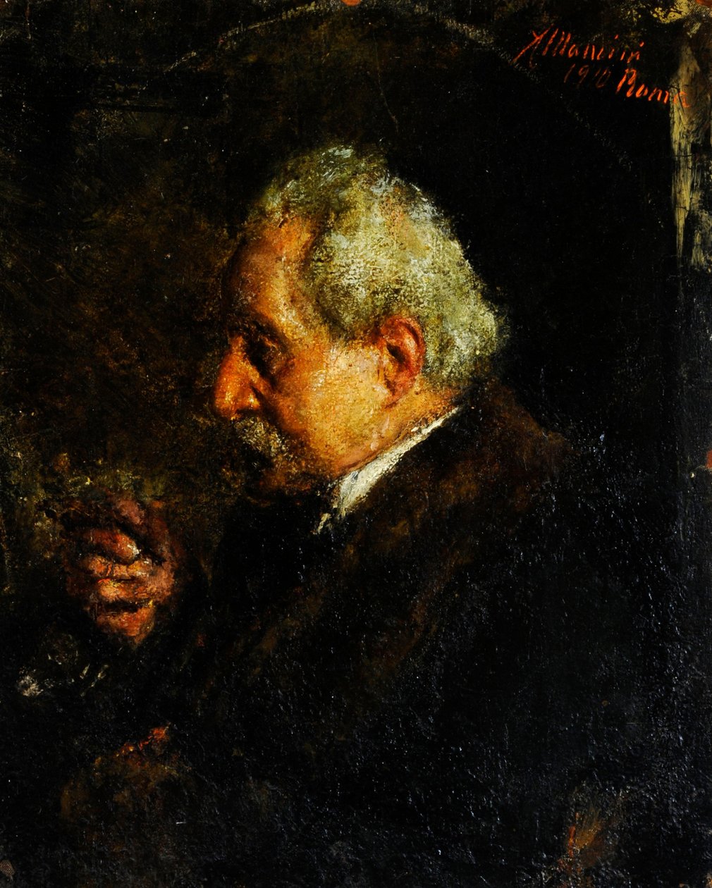 Retrato del padre del artista de Antonio Mancini