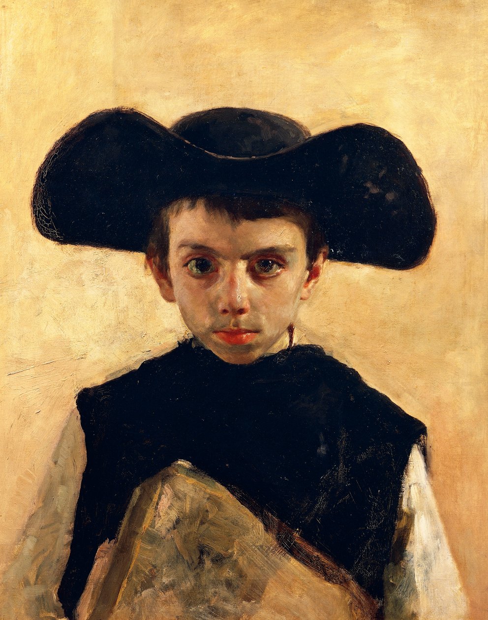 Prevetariello (pequeño cura), de Antonio Mancini (1852-1930), óleo sobre lienzo, 66x53 cm de Antonio Mancini