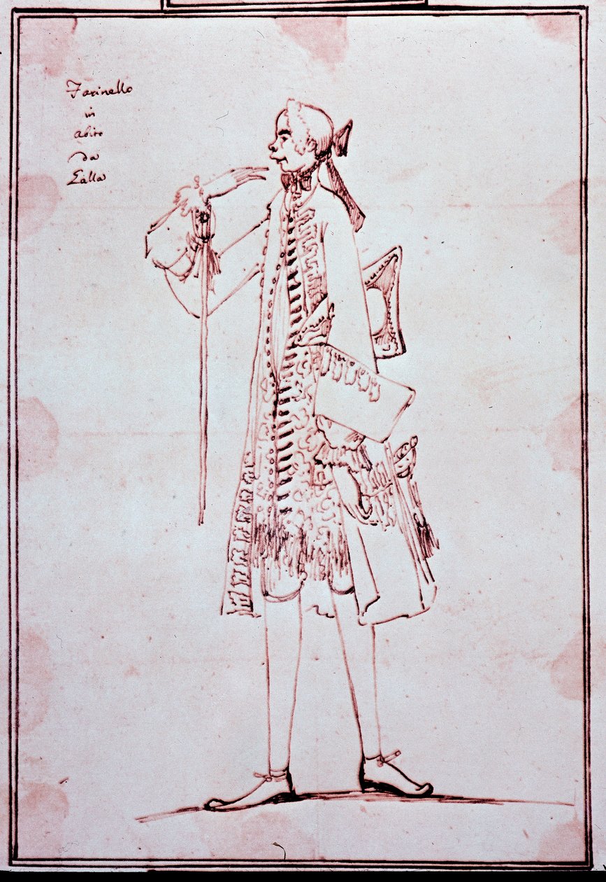 Retrato de Carlo Broschi llamado Farinelli (1705-1782) castrato italiano de Antonio Maria Zanetti