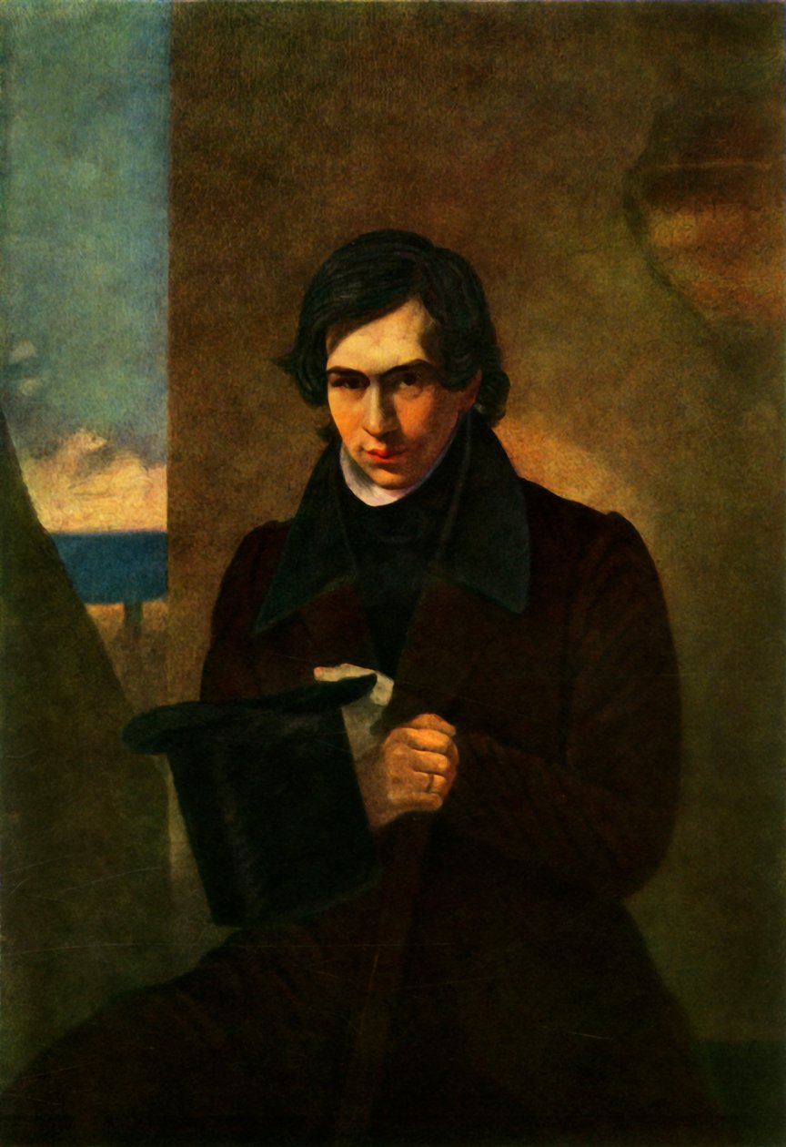 Retrato del poeta Nestor Vasilyevich Kukolnik, 1836, 1965 de Antonio Molinari