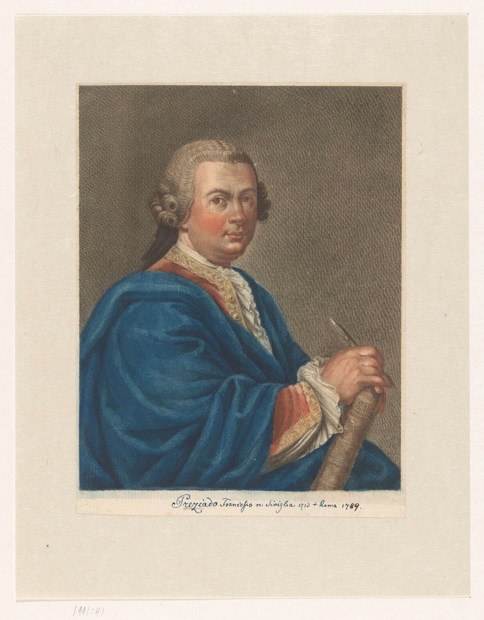 Retrato del artista Francisco Preciado de la Vega retratos de artistas de Antonio Pazzi