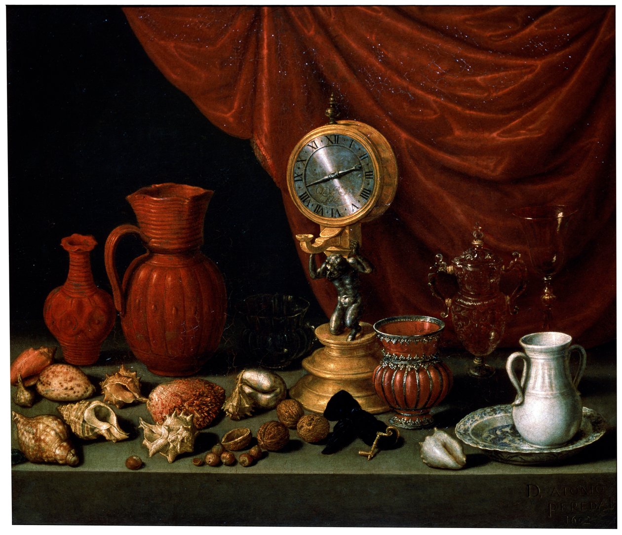 Naturaleza Muerta con un Reloj | Antonio Pereda y Salgado