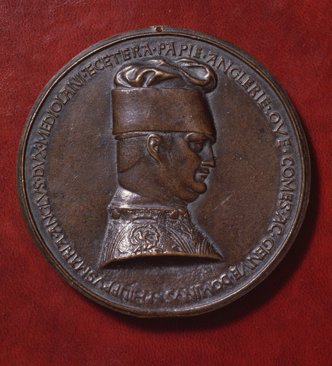 Medalla de bronce de Filippo Maria Visconti (1392-1447), reverso, diseñada en 1441 por Antonio di Puccio Pisano, conocido como Pisanello de Antonio Pisanello