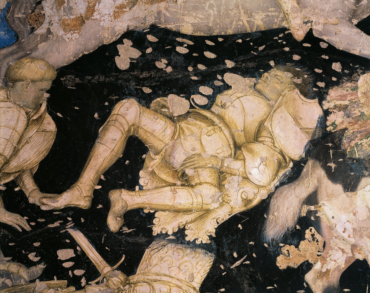 Tema caballeresco (detalle) de Antonio Pisanello