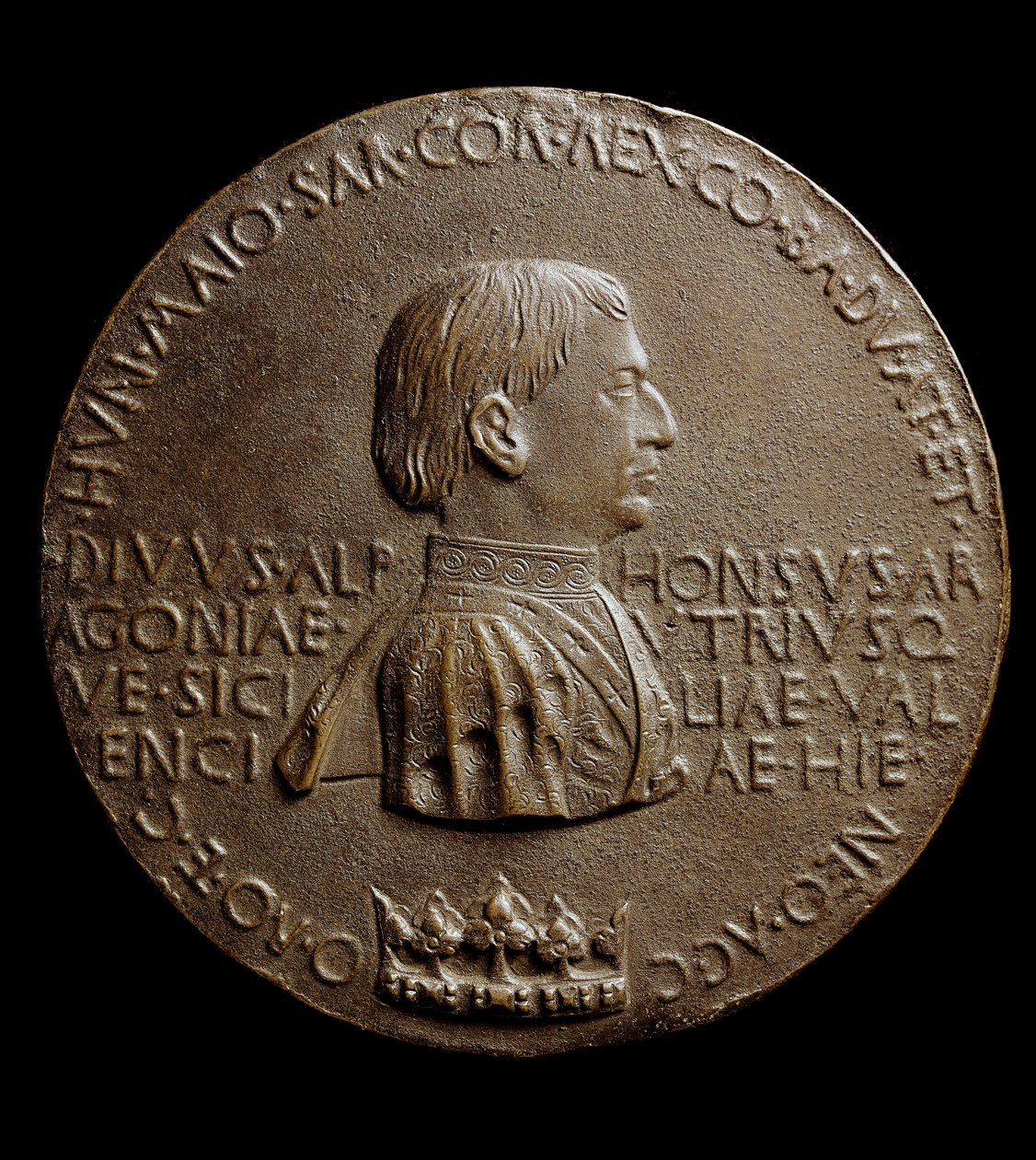 Medalla de Alfonso V de Aragón (Alfonso el Magnánimo o el Grande) de Antonio Pisanello