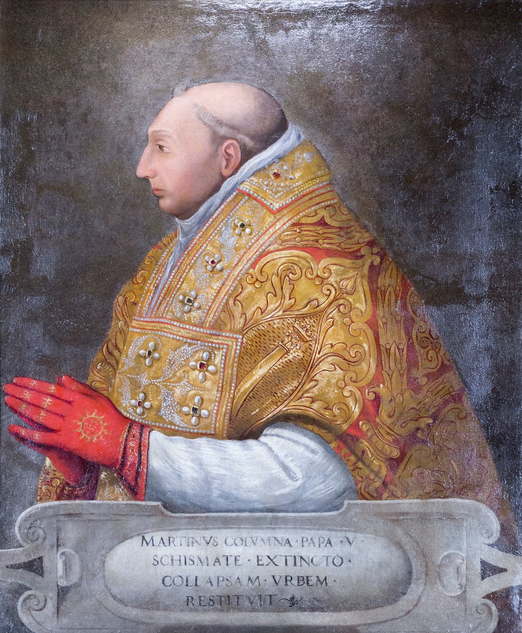 Retrato del Papa Martín V Colonna de Antonio Pisanello
