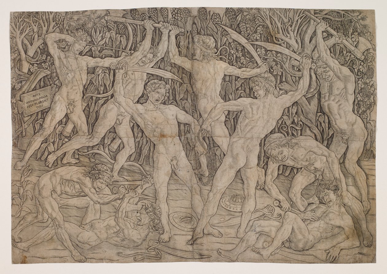 Batalla de los desnudos de Antonio Pollaiuolo