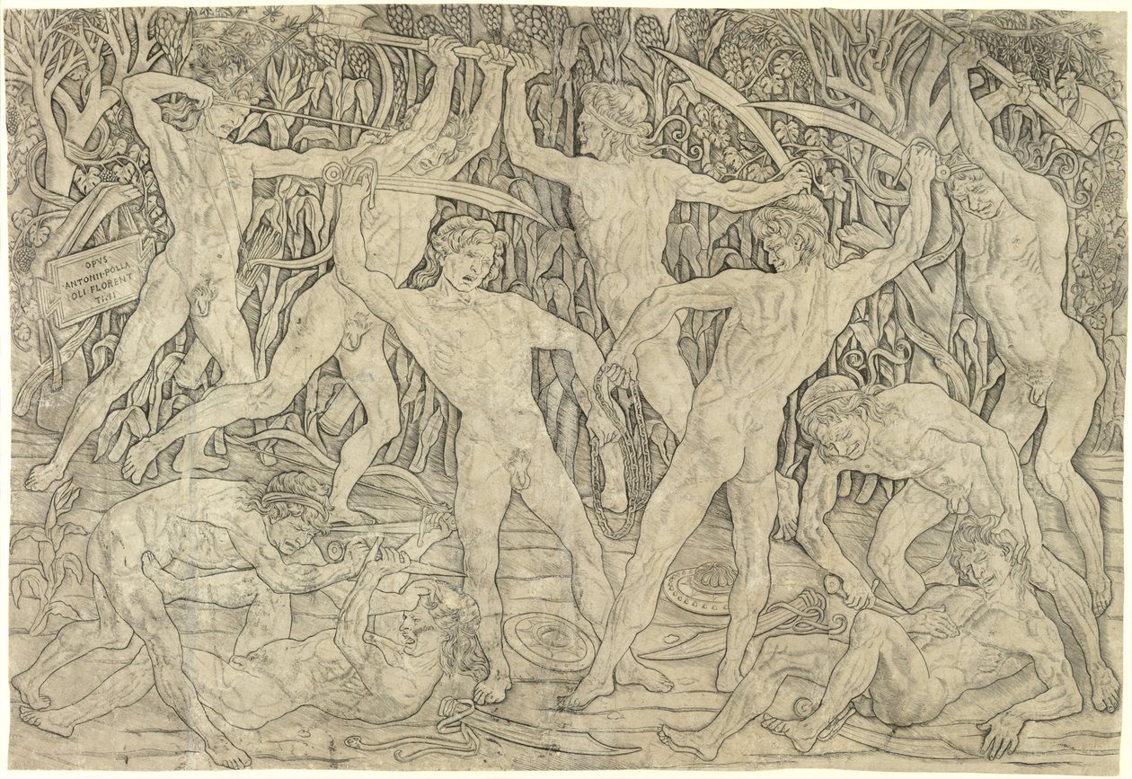 La Batalla de los Desnudos, 1470s de Antonio Pollaiuolo