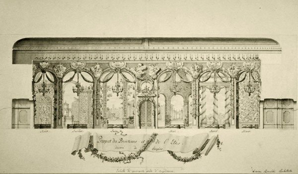 Diseño de la Sala Oval en el Palacio de Invierno de Antonio Rinaldi