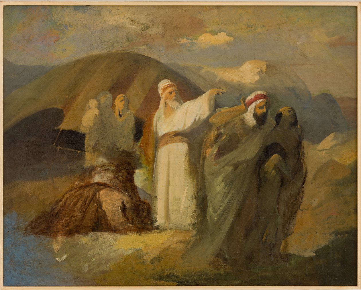 Escena bíblica (óleo sobre lienzo) de Antonio Simonazzi