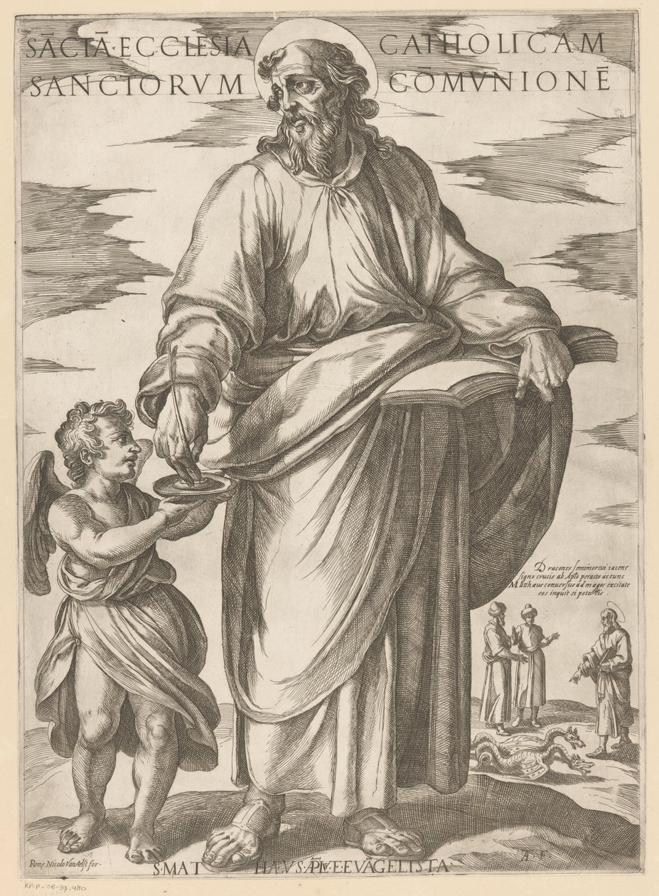 de San Mateo Santa Iglesia Católica en la Comunión de los Santos (título sobre el objeto) Cristo, María en de apóstol (título de la serie) de Antonio Tempesta
