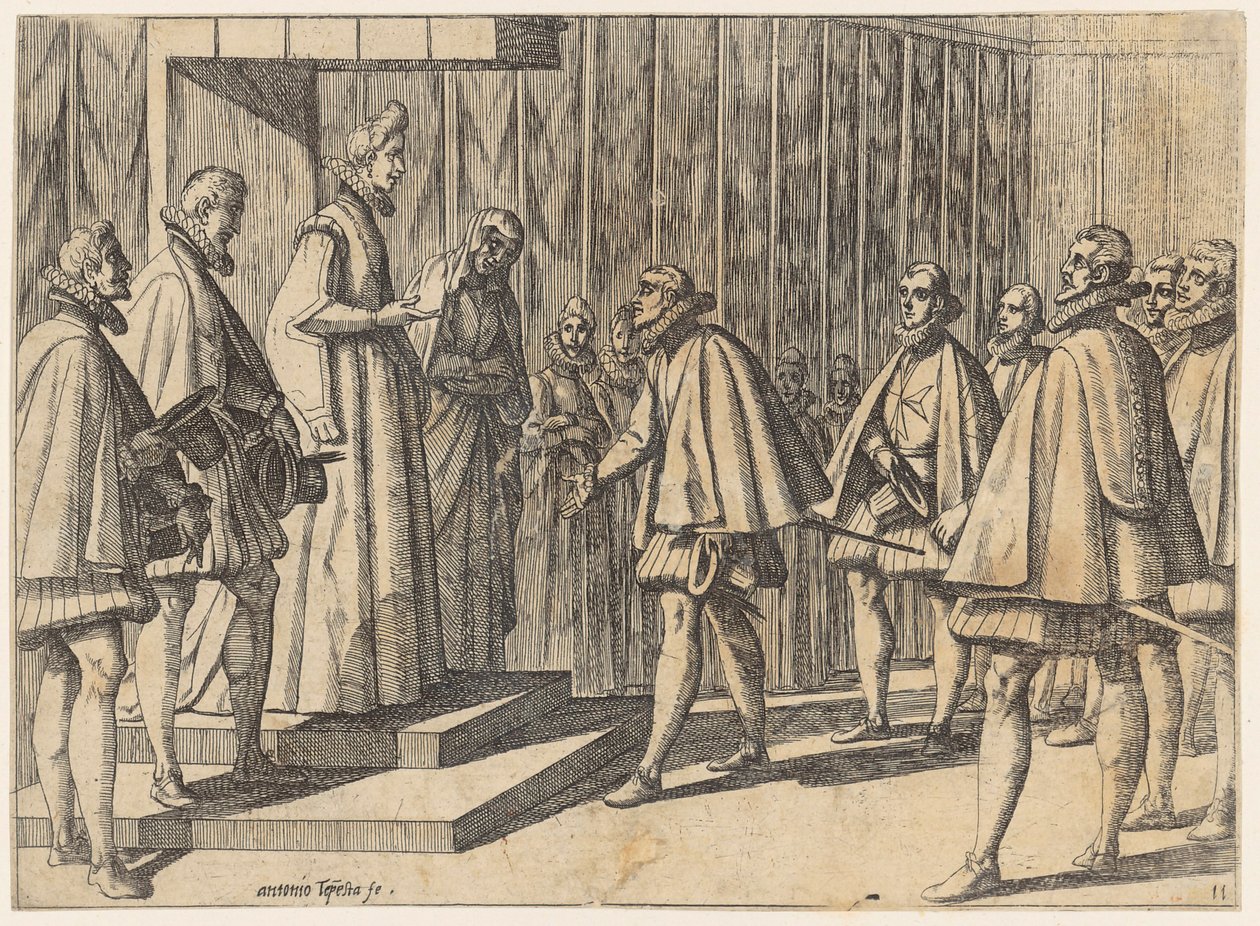 Enviados de los soberanos italianos ante Margarita de Austria de Antonio Tempesta