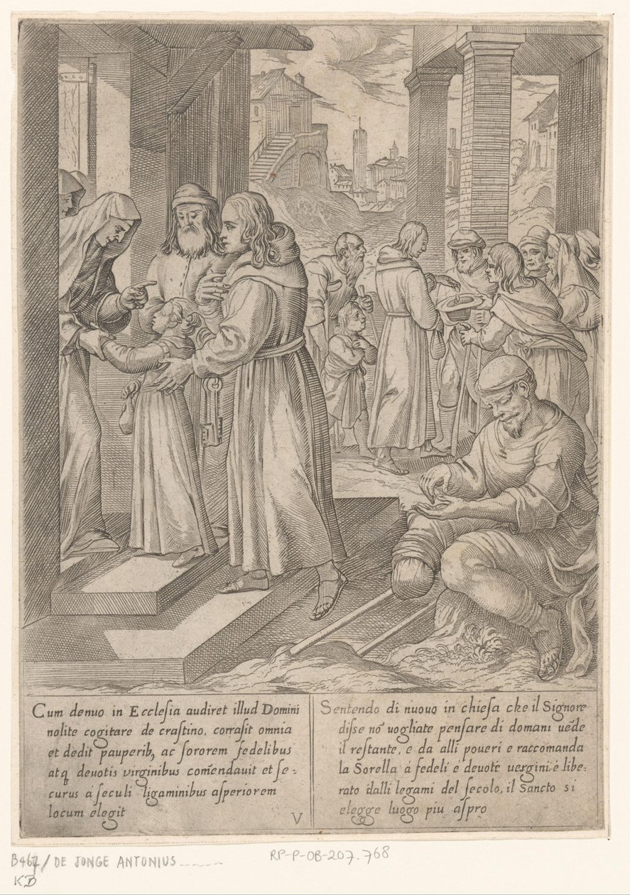 H. Antonio lleva a su hermana a las monjas
La vida de San Antonio el Grande (título de la serie) de Antonio Tempesta