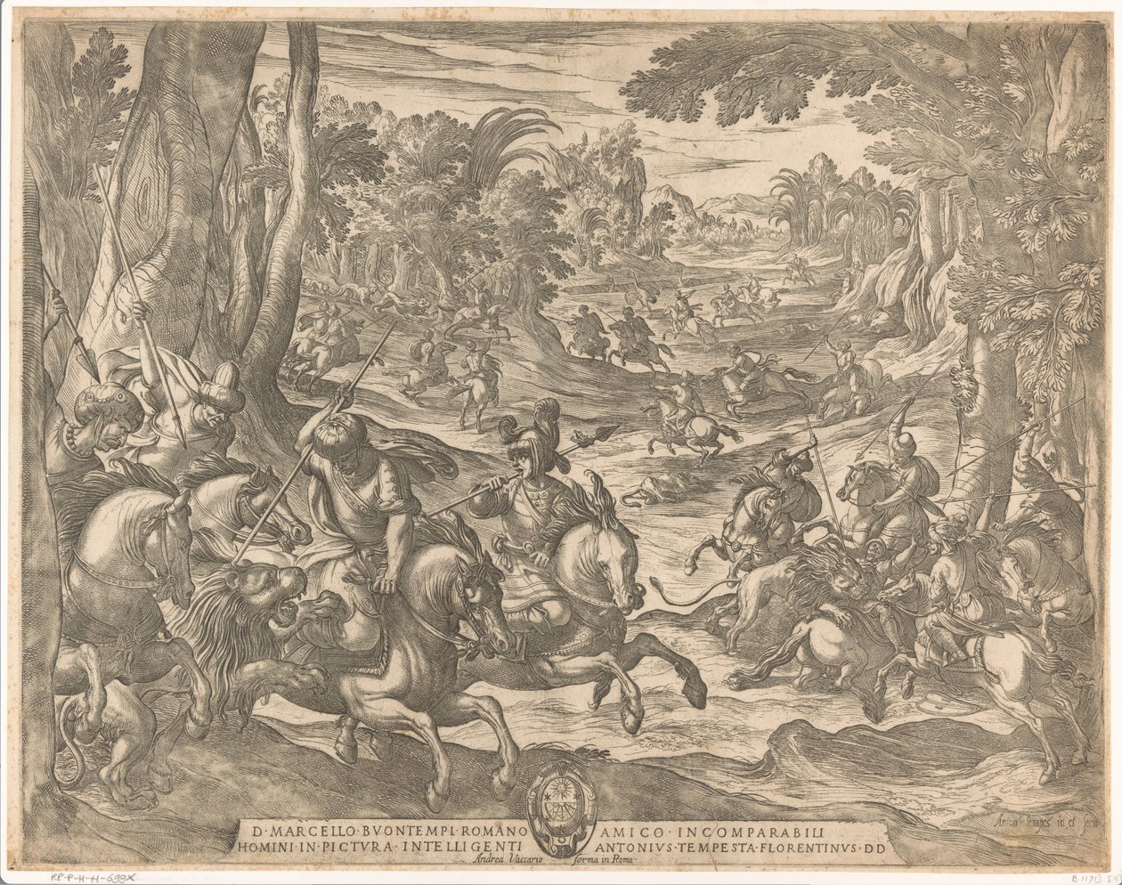 caza de leones de Antonio Tempesta