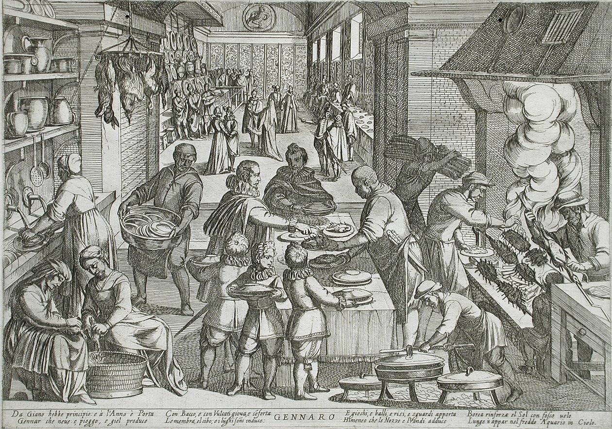 Enero: Una cocina de Antonio Tempesta