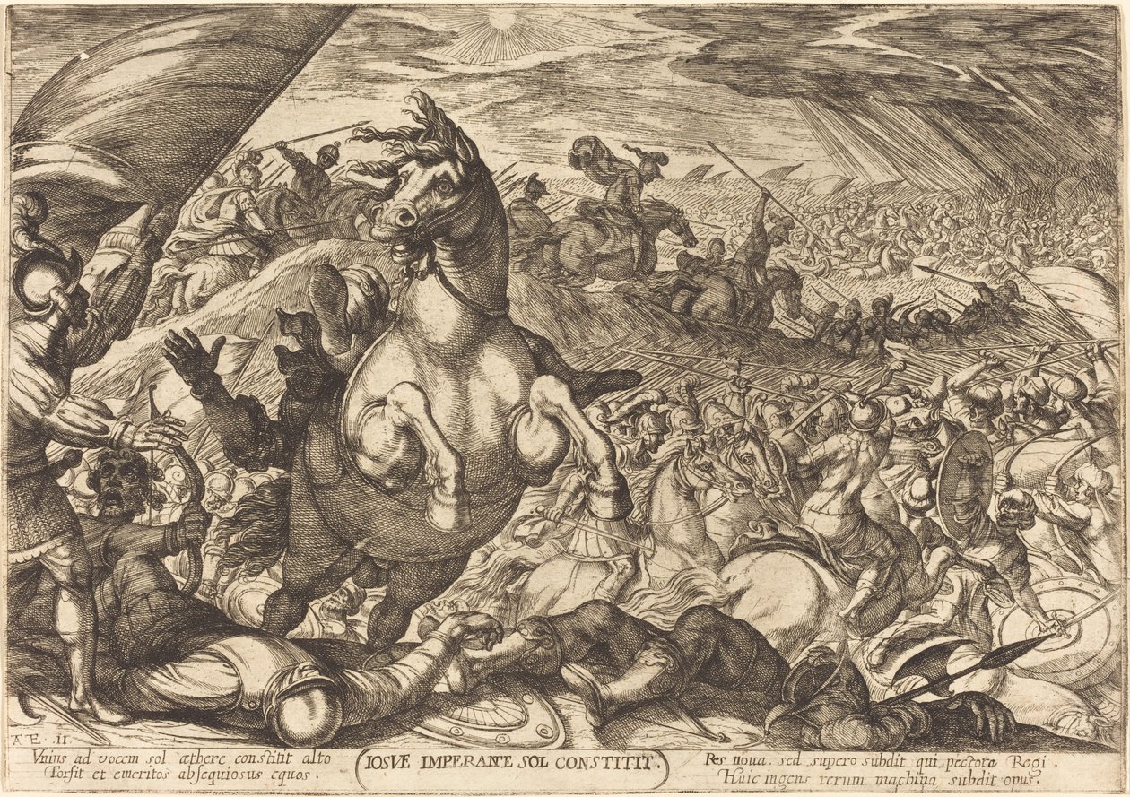Josué ordenando detener el sol de Antonio Tempesta